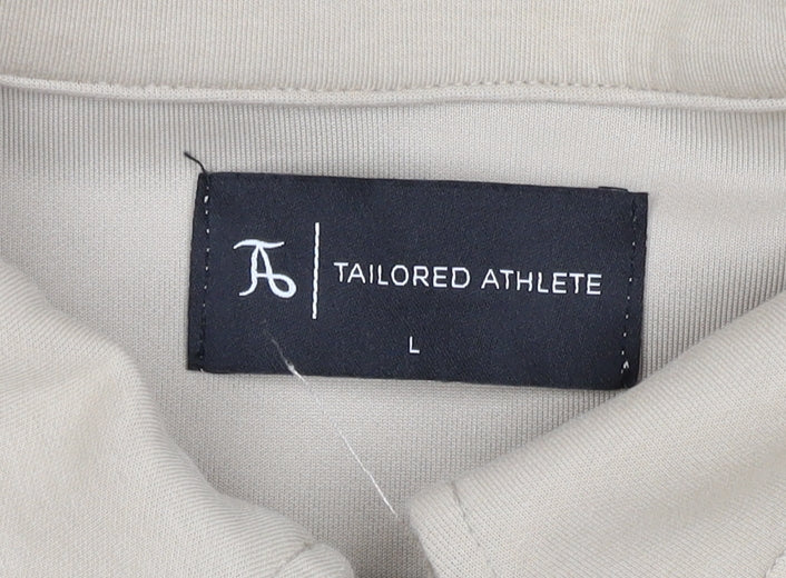 Tailored Athlete Men’s Beige L Full Zip Stretch Jacket