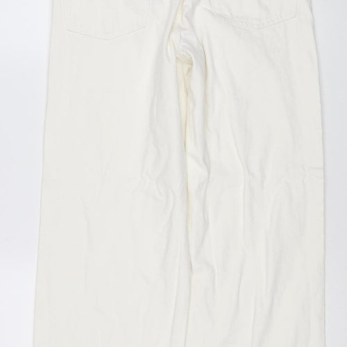 Marks & Spencer Women White Size 10 XLNG Boyfriend 100% Cotton Jeans