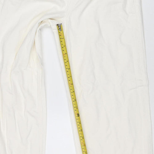 Marks & Spencer Women White Size 10 XLNG Boyfriend 100% Cotton Jeans