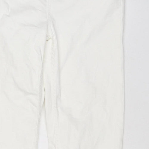 Marks & Spencer Women White UK 12 Tall Sienna Supersoft Straight Jeans