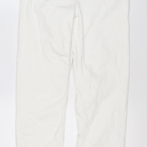 Marks & Spencer Women White UK 12 Tall Sienna Supersoft Straight Jeans