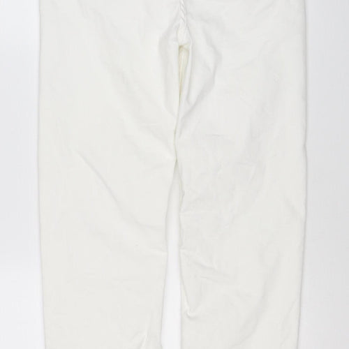 Marks & Spencer Women White UK 12 Tall Sienna Supersoft Straight Jeans