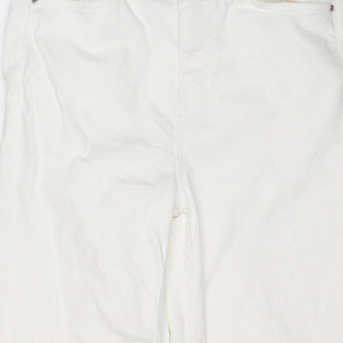 Marks & Spencer Women White UK 12 Tall Sienna Supersoft Straight Jeans