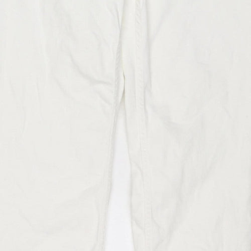 Marks & Spencer Women White UK 12 Tall Sienna Supersoft Straight Jeans