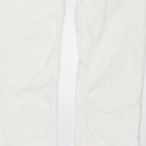 Marks & Spencer Women White UK 12 Tall Sienna Supersoft Straight Jeans