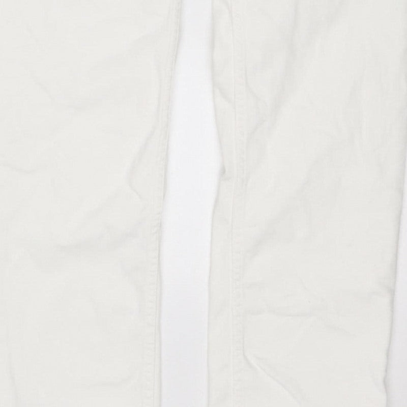 Marks & Spencer Women White UK 12 Tall Sienna Supersoft Straight Jeans