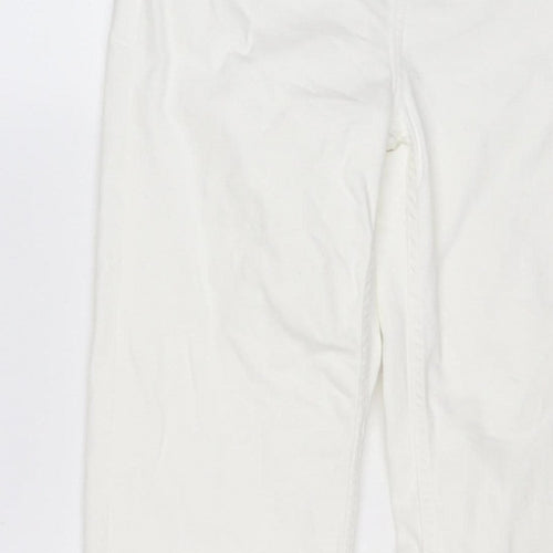 Marks & Spencer Women White UK 12 Tall Sienna Supersoft Straight Jeans