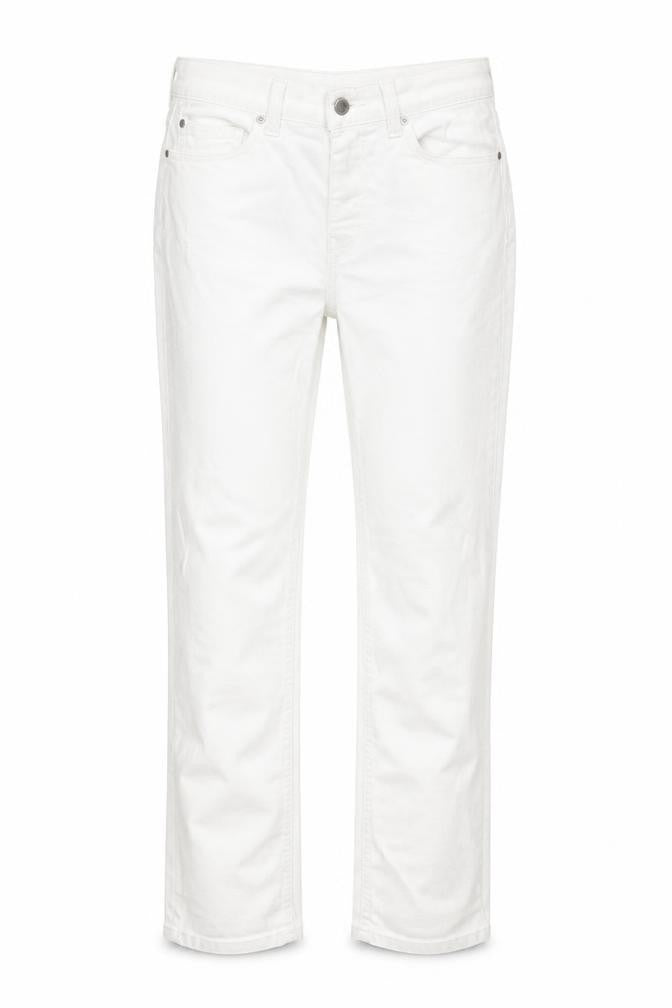 Marks & Spencer Women White UK 12 Tall Sienna Supersoft Straight Jeans