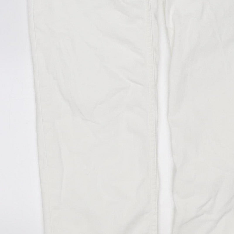 M&S Women’s White Size 10 Sienna Supersoft Straight Stretch Jeans