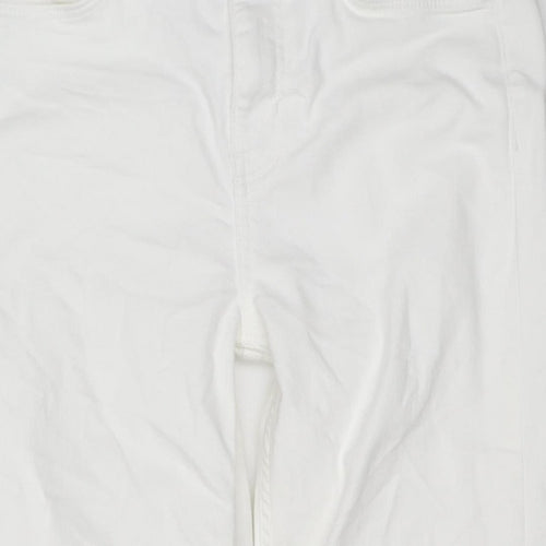 M&S Women’s White Size 10 Sienna Supersoft Straight Stretch Jeans
