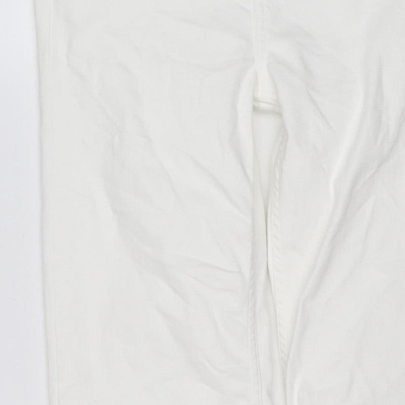 M&S Women’s White Size 10 Sienna Supersoft Straight Stretch Jeans