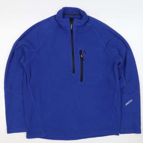 Musto Men’s Blue M Half Zip Fleece Sweatshirt Sailing Outdoor