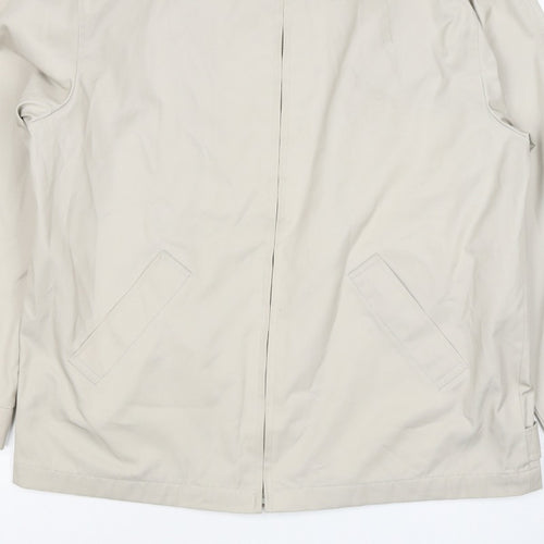 Essentials Men’s Beige M Basic Zip Jacket Check Lined