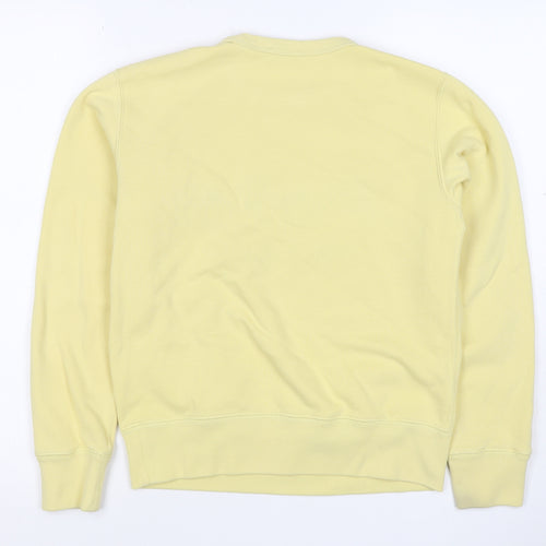 Polo Ralph Lauren Women Yellow S Pullover Logo Crew Neck Sweatshirt