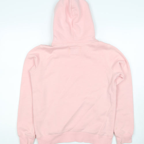 Jack Wills Women Pink UK 8 Pullover Hoodie Logo Drawstring Pockets