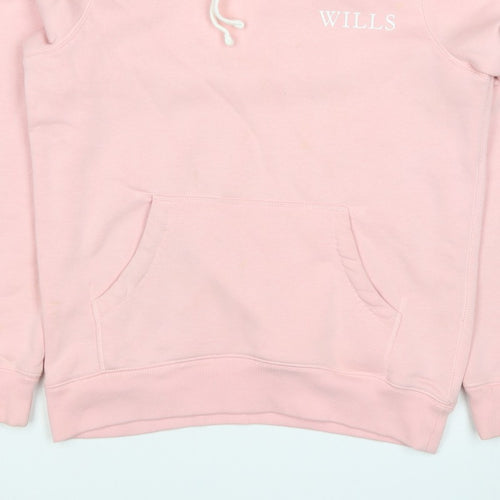 Jack Wills Women Pink UK 8 Pullover Hoodie Logo Drawstring Pockets