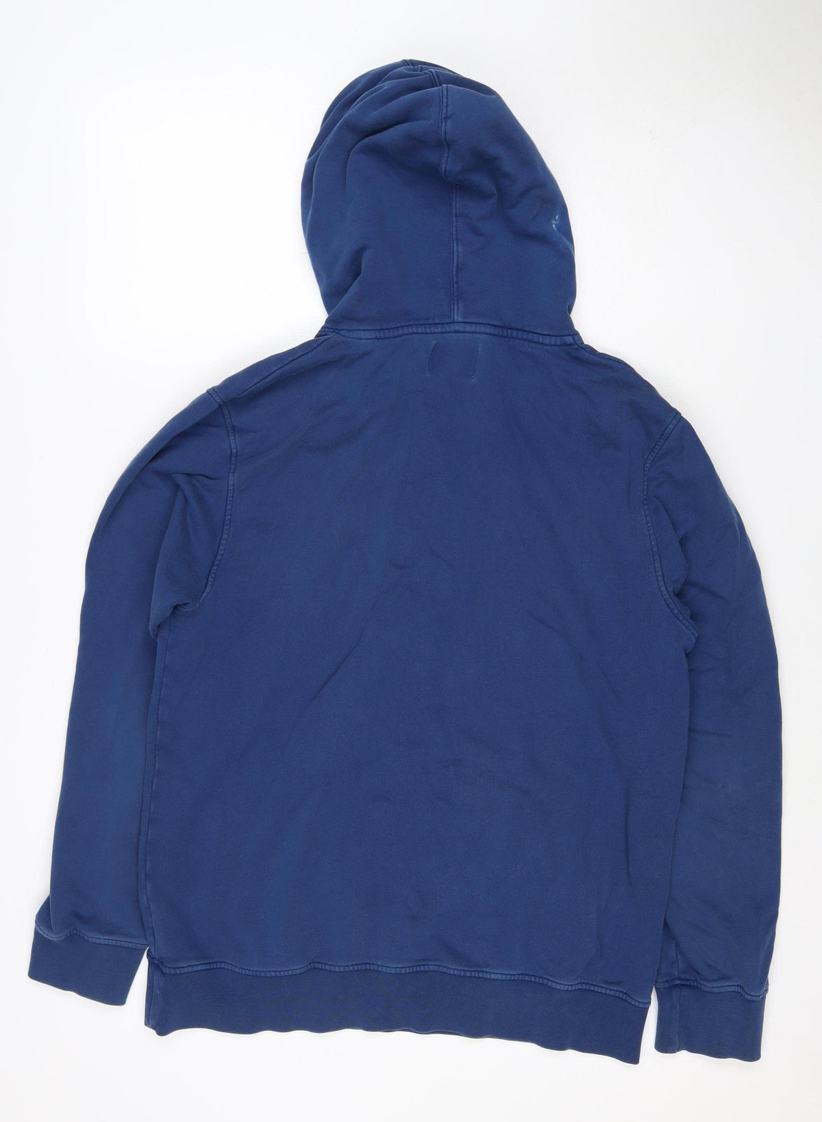 Close-up detail of Colorful Standard Men's Blue M Pullover Hoodie Organic Cotton Pockets