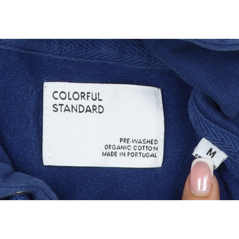 Additional view of Colorful Standard Men's Blue M Pullover Hoodie Organic Cotton Pockets