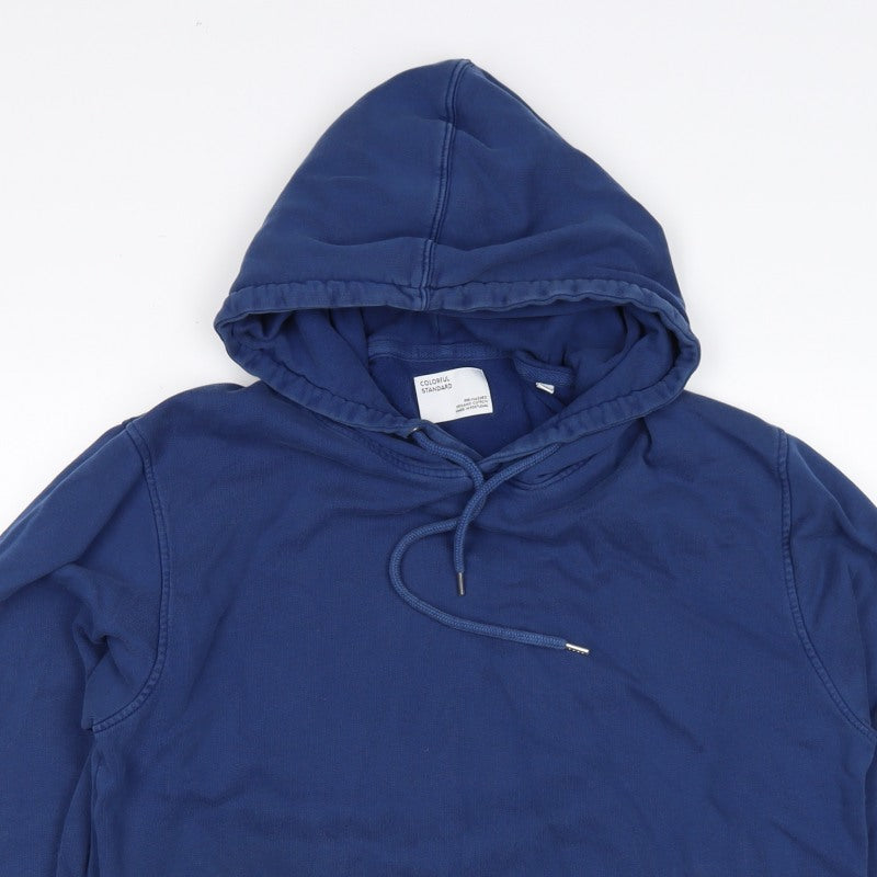 Additional view of Colorful Standard Men's Blue M Pullover Hoodie Organic Cotton Pockets