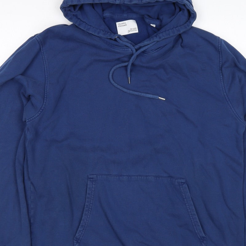 Additional view of Colorful Standard Men's Blue M Pullover Hoodie Organic Cotton Pockets