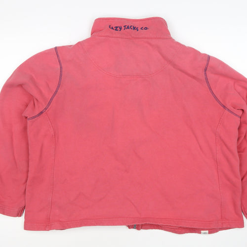 Lazy Jacks Women’s Pink UK 20 Full Zip Cotton Sweatshirt