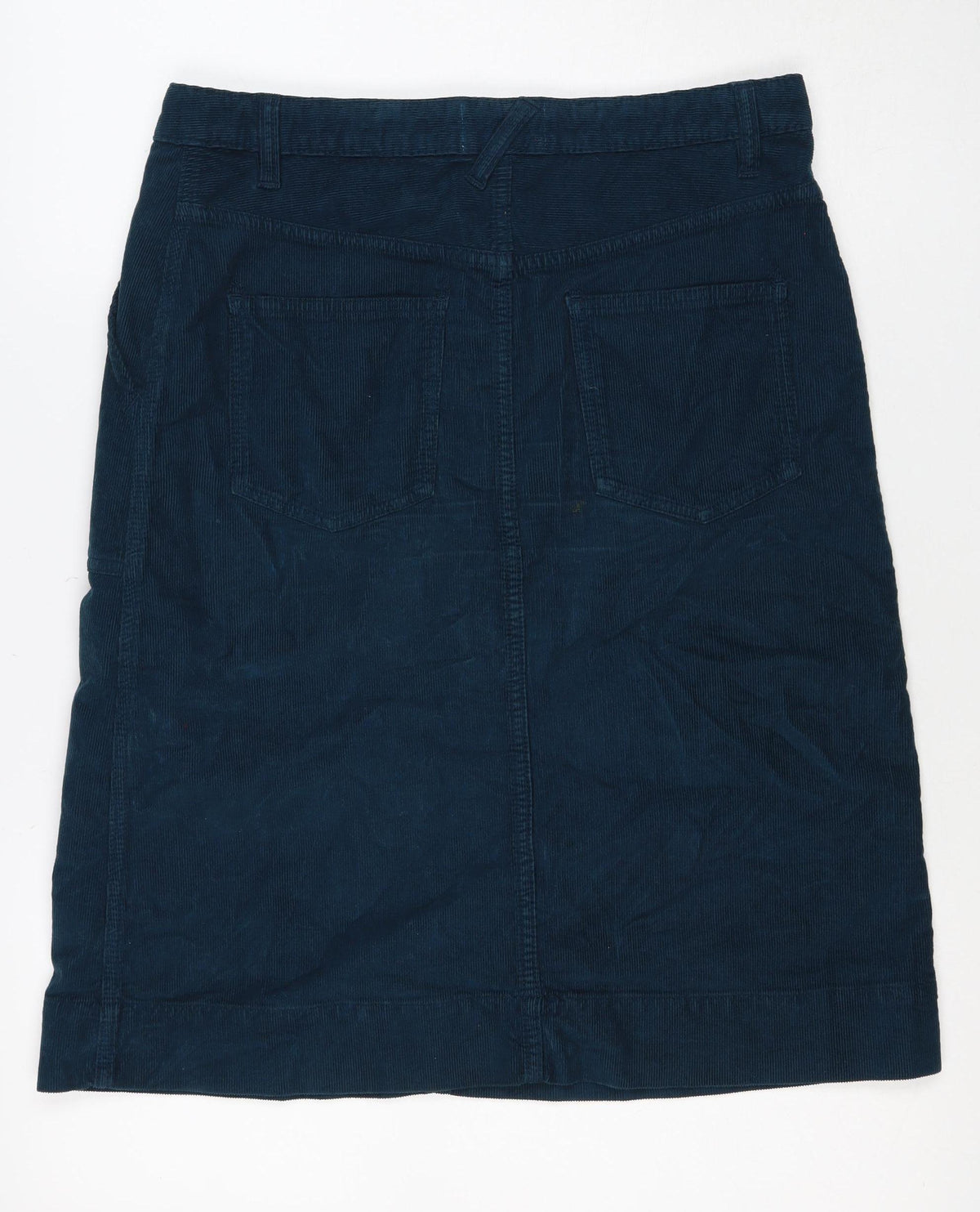Toast Women Blue Size 10 Corduroy Straight Mini Skirt Pockets