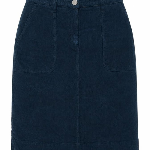 Toast Women Blue Size 10 Corduroy Straight Mini Skirt Pockets