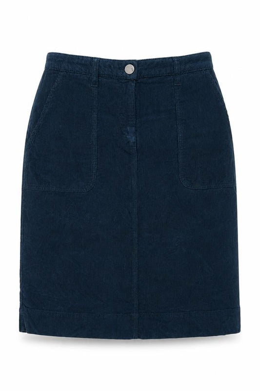 Toast Women Blue Size 10 Corduroy Straight Mini Skirt Pockets