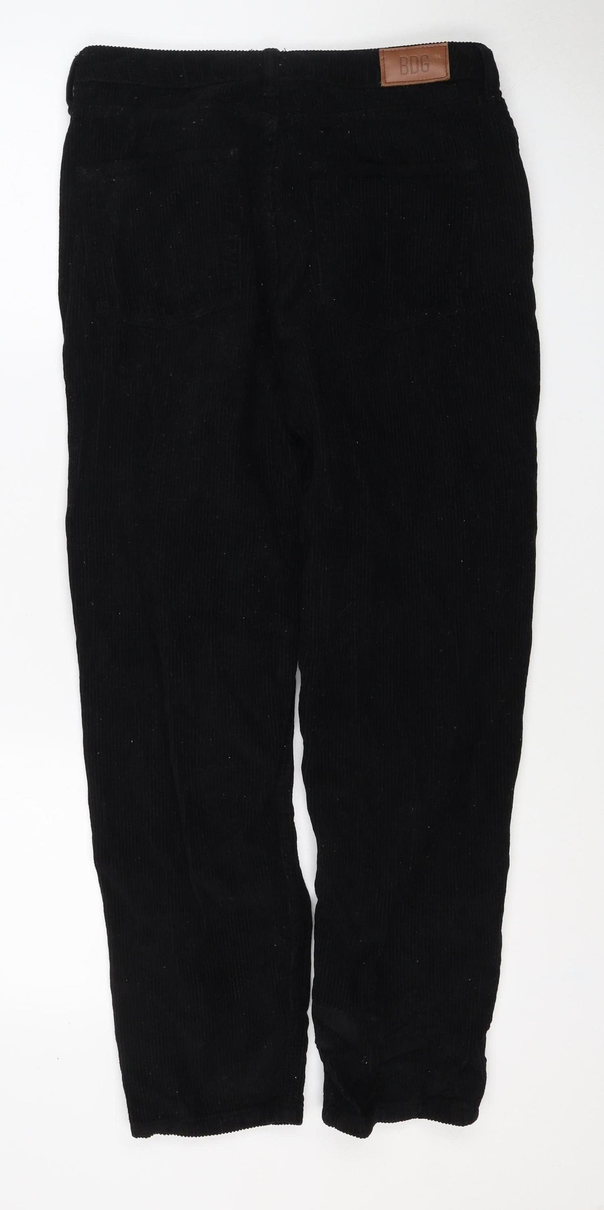 BDG Urban Outfitters Women Black Corduroy Mom Trousers UK 12 W30 L30