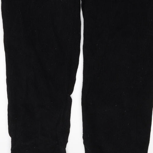 BDG Urban Outfitters Women Black Corduroy Mom Trousers UK 12 W30 L30