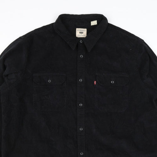 Levi's Men Black XL Jackson Worker Corduroy Button Jacket