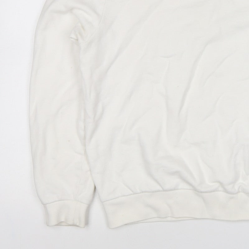 Additional view of Jack Wills Women’s Ivory M Pullover Crew Neck Logo Sweatshirt
