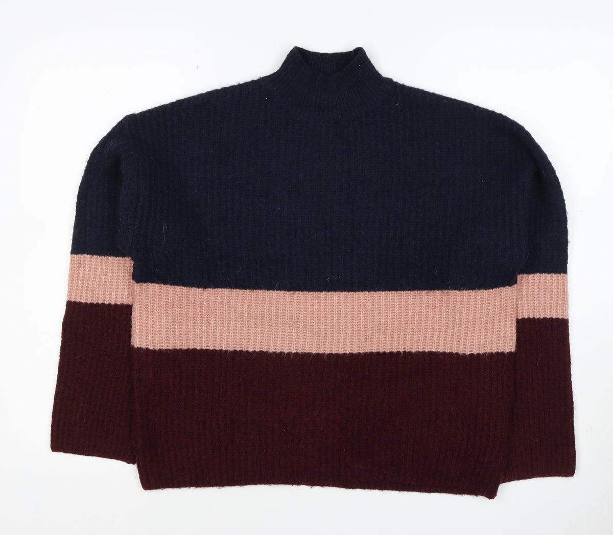 New Look Women Multicoloured UK 6 Pullover High Neck Knit Jumper