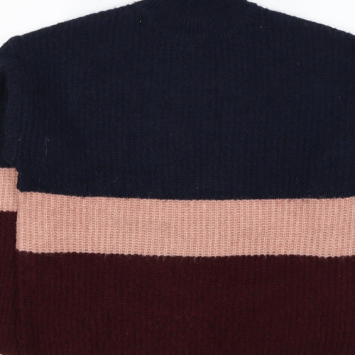 New Look Women Multicoloured UK 6 Pullover High Neck Knit Jumper