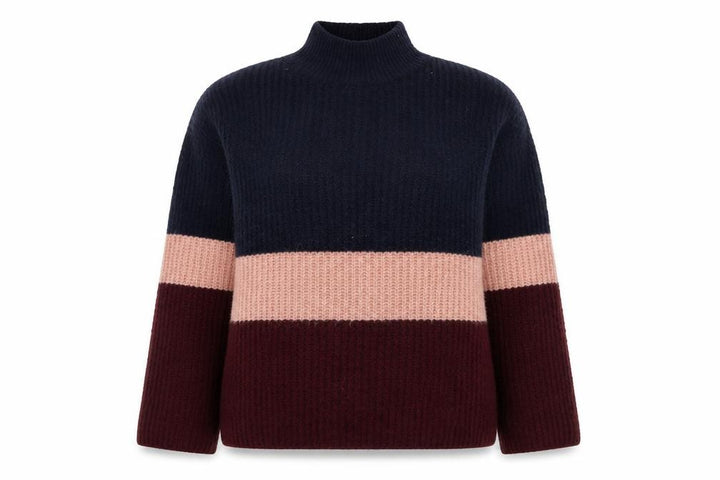 New Look Women Multicoloured UK 6 Pullover High Neck Knit Jumper