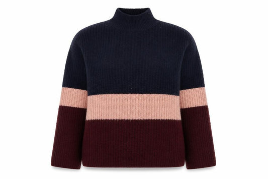 New Look Women Multicoloured UK 6 Pullover High Neck Knit Jumper