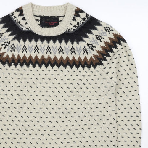 Red Herring Women’s Ivory Fair Isle Aztec Knit Jumper M