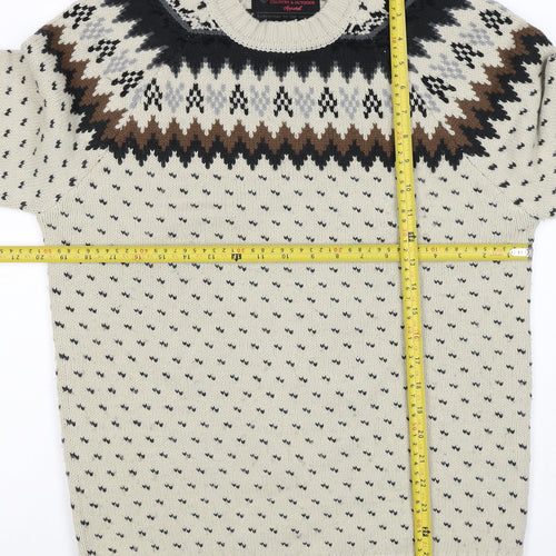 Red Herring Women’s Ivory Fair Isle Aztec Knit Jumper M