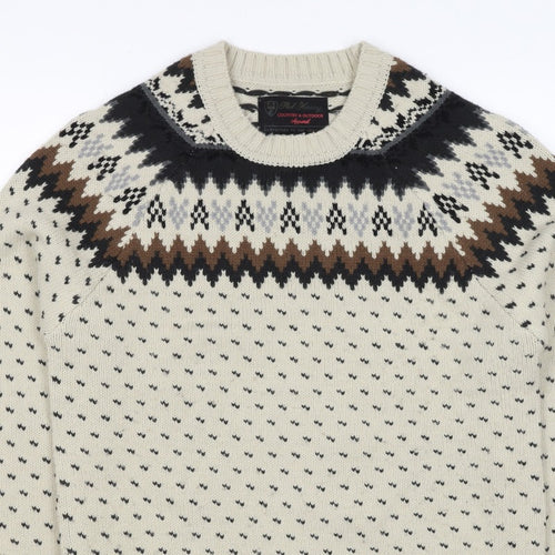 Red Herring Women’s Ivory Fair Isle Aztec Knit Jumper M