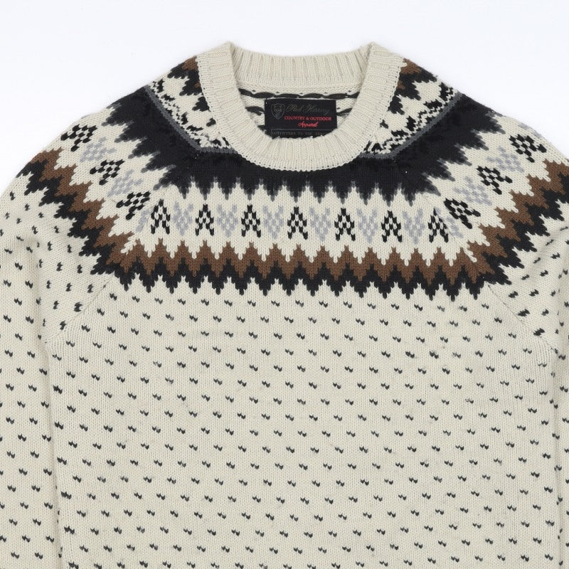 Red Herring Women’s Ivory Fair Isle Aztec Knit Jumper M