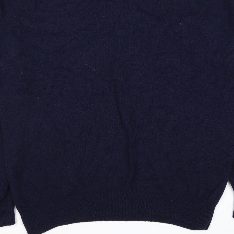 Additional view of Blue Harbour Men’s Navy XL Lambswool V-Neck jumper Classic
