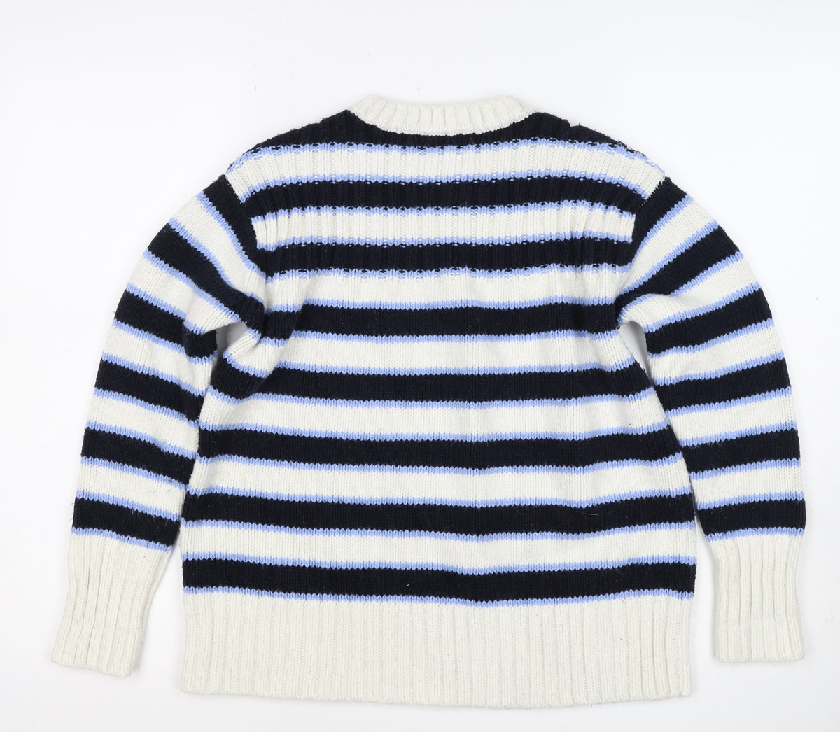 Close-up detail of Marks and Spencer Women’s Multicoloured S Striped Chunky Knit Jumper