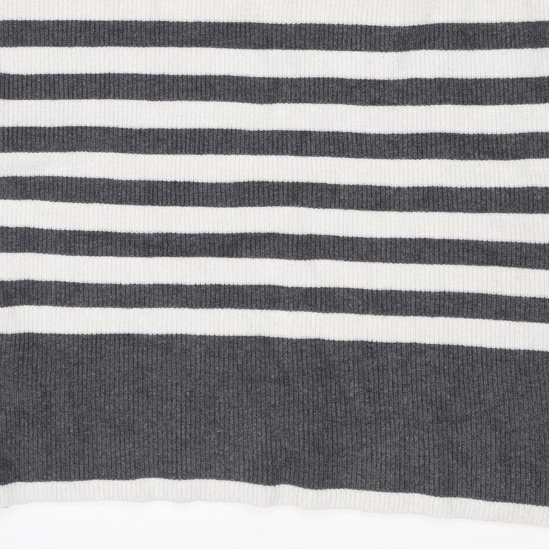 Additional view of Marks & Spencer Women Grey Stripe Knit Pencil Mini Skirt M