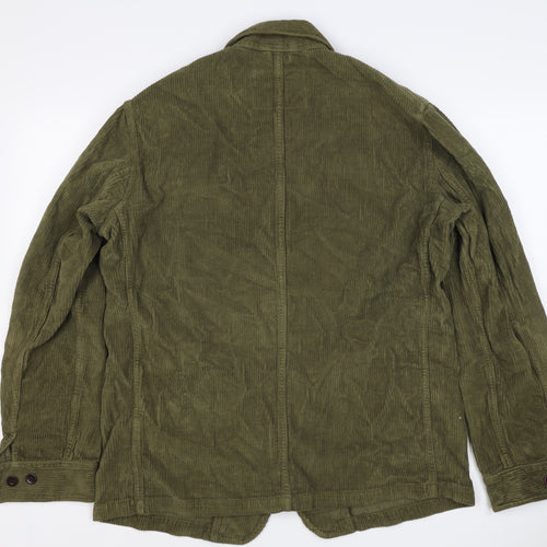 Portuguese Flannel Unisex Green L Corduroy Button Jacket
