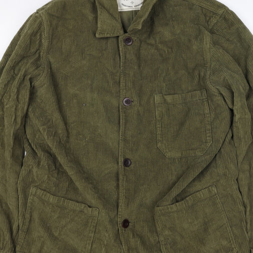 Portuguese Flannel Unisex Green L Corduroy Button Jacket