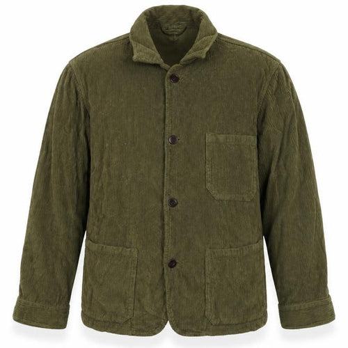 Portuguese Flannel Unisex Green L Corduroy Button Jacket