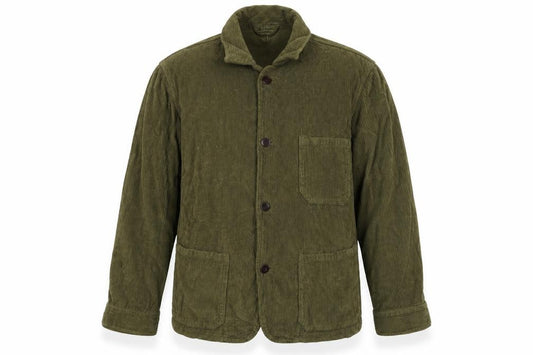 Portuguese Flannel Unisex Green L Corduroy Button Jacket