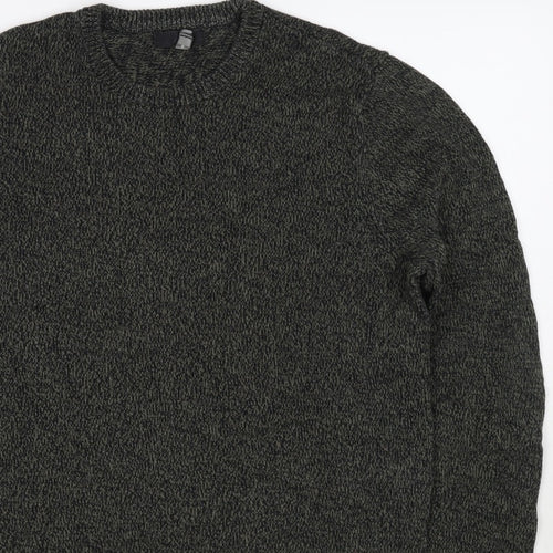 ASOS Men’s Grey Marl Chunky Knit Crew Neck Pullover Jumper Size M