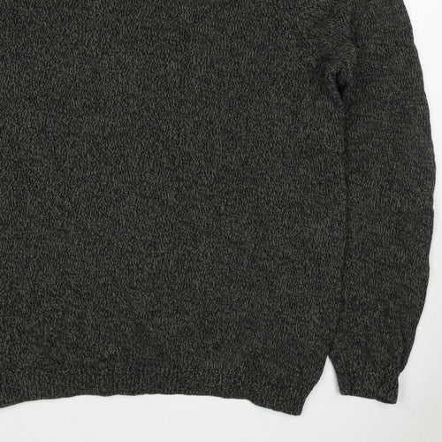 ASOS Men’s Grey Marl Chunky Knit Crew Neck Pullover Jumper Size M