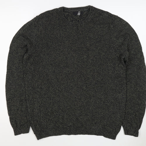 ASOS Men’s Grey Marl Chunky Knit Crew Neck Pullover Jumper Size M
